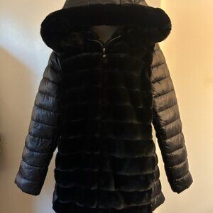 Laurier &Co Montreal faux fur puffer coat XL